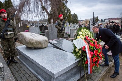 Obchody Narodowego Dnia Pamięci Polaków ratujących Żydów pod okupacją niemiecką w Mińsku Maz. – 27 marca 2018. Fot. Sławek Kasper (IPN)