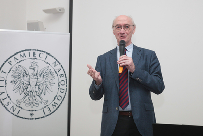 Wykład prof. Winfrieda Nerdingera „Architektura narodowego socjalizmu w Niemczech” – 27 marca 2018. Fot. Piotr Życieński (IPN)