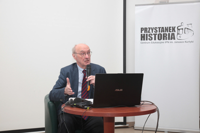 Wykład prof. Winfrieda Nerdingera „Architektura narodowego socjalizmu w Niemczech” – 27 marca 2018. Fot. Piotr Życieński (IPN)