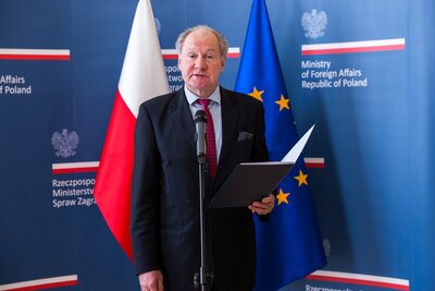 Uroczystość wręczenia certyfikatu UNESCO „Pamięć Świata” – 4 kwietnia 2018. Prof. Sławomir Ratajski, Sekretarz Generalny Polskiego Komitetu ds. UNESCO. Fot. Sławek Kasper (IPN)