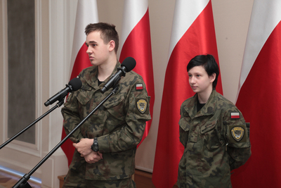 Finał pierwszej edycji projektu edukacyjnego „Łączka oraz inne miejsca poszukiwań" w Belwederze. Fot. Piotr Życieński (IPN)