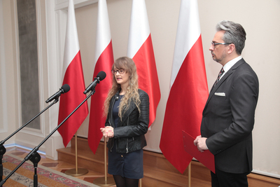 Finał pierwszej edycji projektu edukacyjnego „Łączka oraz inne miejsca poszukiwań" w Belwederze. Fot. Piotr Życieński (IPN)