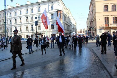 Marsz Pamięci w Krakowie, upamiętniający rocznicę katastrofy smoleńskiej. Fot. Żaneta Wierzgacz (IPN)