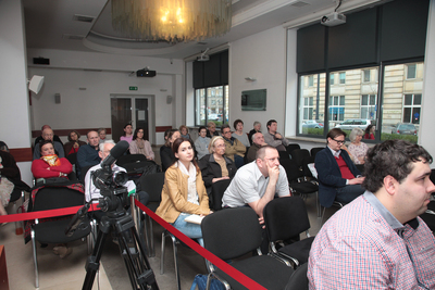 Spotkanie z Anną Szeląg w ramach cyklu „Łączka i inne miejsca poszukiwań” – Warszawa, 11 kwietnia 2018. Fot. Piotr Życieński (IPN)