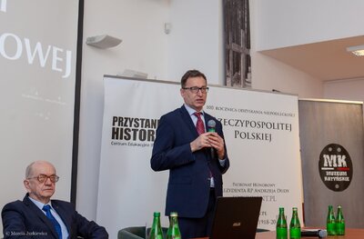 Konferencja „Świadectwa i świadkowie. Zbrodnia katyńska 1940 r.” – Warszawa, 12 kwietnia 2018. Fot. Marcin Jurkiewicz