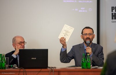 Konferencja „Świadectwa i świadkowie. Zbrodnia katyńska 1940 r.” – Warszawa, 12 kwietnia 2018. Fot. Marcin Jurkiewicz