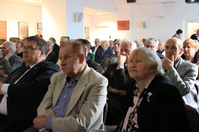 Spotkanie poświęcone bł. ks. Jerzemu Popiełuszce oraz NSZZ „Solidarność” Huty Warszawa – Warszawa, 17 kwietnia 2018. Fot. Aleksandra Wierzchowska (IPN)