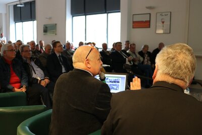 Spotkanie poświęcone bł. ks. Jerzemu Popiełuszce oraz NSZZ „Solidarność” Huty Warszawa – Warszawa, 17 kwietnia 2018. Fot. Aleksandra Wierzchowska (IPN)