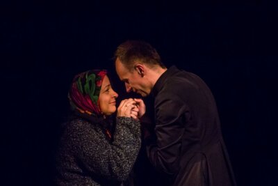 Spektakl „Popiełuszko” w reż. Jana Nowary – Zabrze, 17 kwietnia 2018. Fot. Sławek Kasper (IPN)