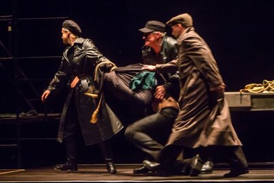 Spektakl „Popiełuszko” w reż. Jana Nowary – Zabrze, 17 kwietnia 2018. Fot. Sławek Kasper (IPN)