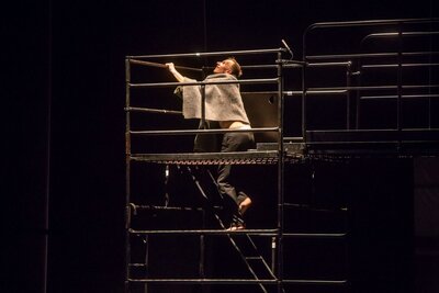 Spektakl „Popiełuszko” w reż. Jana Nowary – Zabrze, 17 kwietnia 2018. Fot. Sławek Kasper (IPN)