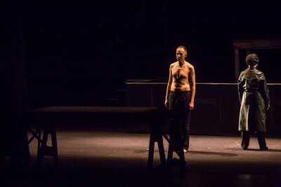 Spektakl „Popiełuszko” w reż. Jana Nowary – Zabrze, 17 kwietnia 2018. Fot. Sławek Kasper (IPN)