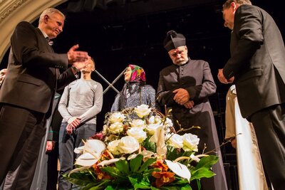 Spektakl „Popiełuszko” w reż. Jana Nowary – Zabrze, 17 kwietnia 2018. Fot. Sławek Kasper (IPN)