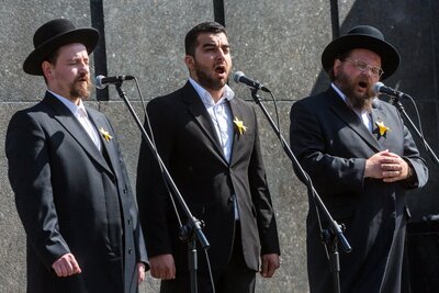 Obchody 75. rocznicy powstania w getcie warszawskim - 19 kwietnia 2018. Fot. Sławek Kasper (IPN)