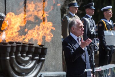 Obchody 75. rocznicy powstania w getcie warszawskim - 19 kwietnia 2018. Fot. Sławek Kasper (IPN)