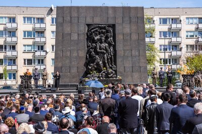 Obchody 75. rocznicy powstania w getcie warszawskim - 19 kwietnia 2018. Fot. Sławek Kasper (IPN)