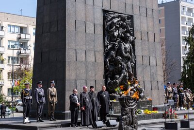 Obchody 75. rocznicy powstania w getcie warszawskim - 19 kwietnia 2018. Fot. Sławek Kasper (IPN)