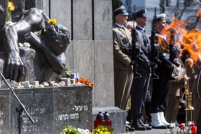 Obchody 75. rocznicy powstania w getcie warszawskim - 19 kwietnia 2018. Fot. Sławek Kasper (IPN)