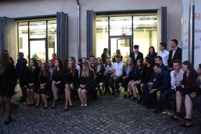 Uczestnicy projektu IPN „O tym nie można zapomnieć...” na spotkaniu z Agatą Kornhauser-Dudą – Ravensbrȕck, 21 kwietnia 2018