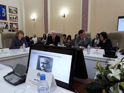 Konferencja na Kazachskim Uniwersytecie Narodowym, poświęcona 100. rocznicy odzyskania Niepodległości. Fot. Katarzyna Ratajczak-Sowa (IPN)