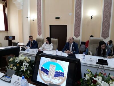 Konferencja na Kazachskim Uniwersytecie Narodowym, poświęcona 100. rocznicy odzyskania Niepodległości. Fot. Katarzyna Ratajczak-Sowa (IPN)