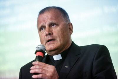 Konferencja IPN i KUL na temat sądowej rehabilitacji ks. Antoniego Słomkowskiego” – 7 maja 2018. Rektor KUL prof. dr hab. Antoni Dębiński. Fot. Sławek Kasper (IPN)