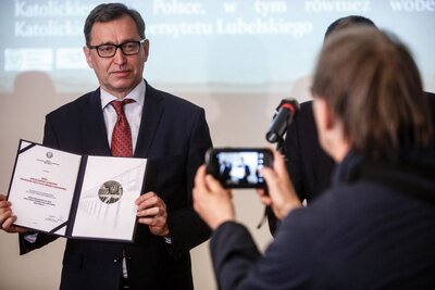 Konferencja IPN i KUL na temat sądowej rehabilitacji ks. Antoniego Słomkowskiego” – 7 maja 2018. Fot. Sławek Kasper (IPN)