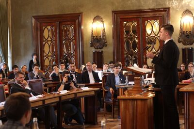 II Akademickie Mistrzostwa Polski Debat Oksfordzkich – Kraków, 10–13 maja 2018. Fot. Dorota Korohoda (IPN)