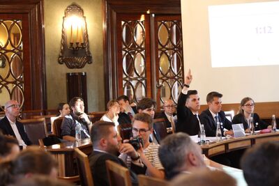 II Akademickie Mistrzostwa Polski Debat Oksfordzkich – Kraków, 10–13 maja 2018. Fot. Dorota Korohoda (IPN)