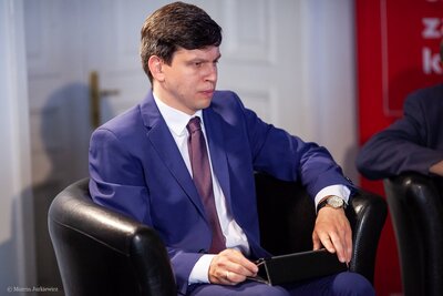 Konferencja prasowa w Centrum Myśli Jana Pawła II – 15 maja 2018. Fot. Marcin Jurkiewicz (IPN)