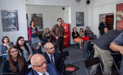 Konferencja prasowa w Centrum Myśli Jana Pawła II – 15 maja 2018. Fot. Marcin Jurkiewicz (IPN)