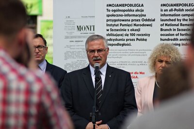 Otwarcie wystawy „Ojcowie Niepodległości” w Węgrowie – 21 maja 2018. Fot. Jan Dubiel (IPN)