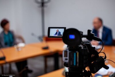 Spotkanie bułgarskich dziennikarzy i historyków z wiceprezesem IPN dr. Mateuszem Szpytmą – Warszawa, 23 maja 2018. Fot. Marcin Jurkiewicz (IPN)