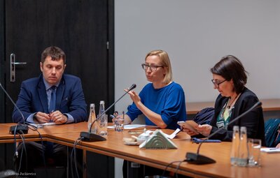 Spotkanie bułgarskich dziennikarzy i historyków z wiceprezesem IPN dr. Mateuszem Szpytmą – Warszawa, 23 maja 2018. Fot. Marcin Jurkiewicz (IPN)