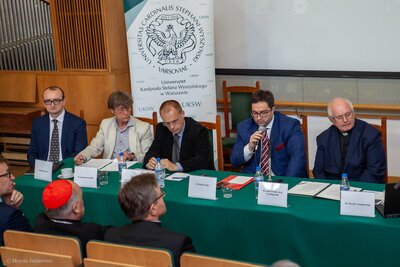 Konferencja naukowa „Prymas Stefan Wyszyński a Niepodległa" – Warszawa, 25 maja 2018. Fot. Marcin Jurkiewicz (IPN)