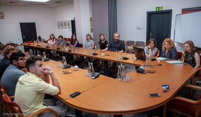 Studenci i profesorowie z Campbell University z wizytą w IPN – 29 maja 2018. Fot. Marcin Jurkiewicz (IPN)