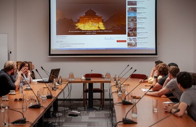 Studenci i profesorowie z Campbell University z wizytą w IPN – 29 maja 2018. Fot. Marcin Jurkiewicz (IPN)