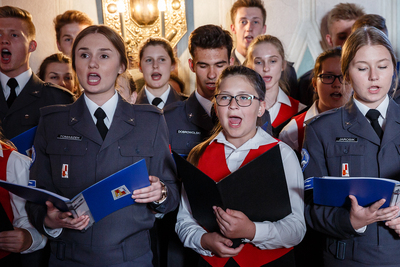 Otwarcie wystawy „Powstała, by żyć”. Uroczystość w Dawnej Izbie Poselskiej Zamku Królewskiego – 29 maja 2018. Fot. Sławek Kasper (IPN)