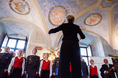 Otwarcie wystawy „Powstała, by żyć”. Uroczystość w Dawnej Izbie Poselskiej Zamku Królewskiego – 29 maja 2018. Fot. Sławek Kasper (IPN)
