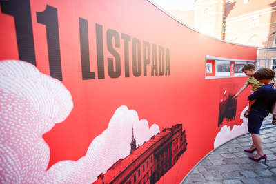 Otwarcie wystawy „Powstała, by żyć” na Dziedzińcu Wielkim Zamku Królewskiego w Warszawie – 29 maja 2018. Fot. Sławek Kasper (IPN)