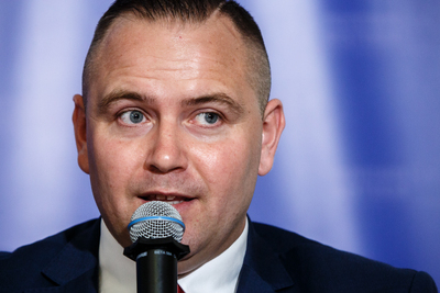 Wernisaż wystawy IPN „Pancerne skrzydła” na Przystanku Historia. Na zdj. dr Karol Nawrocki, dyrektor Muzeum II Wojny Światowej. Fot. Sławek Kasper (IPN)