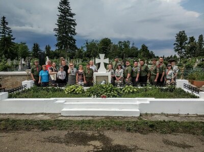 Chorągiew Mazowiecka ZHP w Płocku wraz z członkami Towarzystwa Kultury Polskiej Ziemi Lwowskiej (fot. Anna Żukowska)