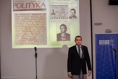 Konferencja prasowa prezentująca nowy portal IPN „Solidarność Walcząca w dokumentach”. Fot. Marcin Jurkiewicz (IPN)