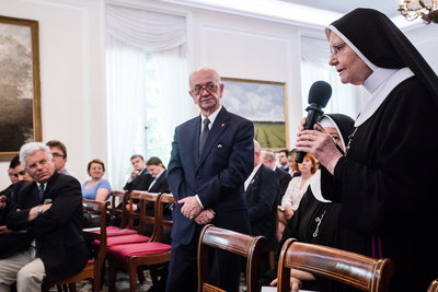 Wkład Kościoła w odbudowę Niepodległej – ósma debata historyków w Belwederze – 14 czerwca 2018. Fot Sławek Kasper (IPN)