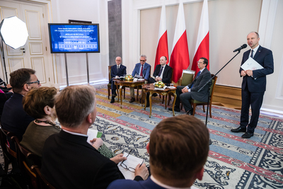 Wkład Kościoła w odbudowę Niepodległej – ósma debata historyków w Belwederze – 14 czerwca 2018. Fot Sławek Kasper (IPN)