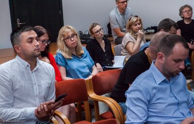 Konferencja prasowa dot. wyników prac archeologicznych Biura Poszukiwań i Identyfikacji IPN przeprowadzonych na cmentarzu w Hruszowicach – 14 czerwca 2018. Fot. Marcin Jurkiewicz (IPN)