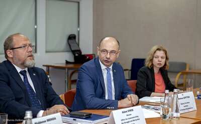 Przedstawiciele środowisk żydowskich z USA w IPN – 26 czerwca 2018. Fot. Marcin Jurkiewicz (IPN)