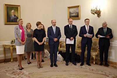 Wiceprezes IPN dr Mateusz Szpytma na gali finałowej II edycji Olimpiady Historii Polski na Ukrainie 2017/18 – 3 lipca 2018 Warszawa. Fot. Jan Dubiel (IPN)