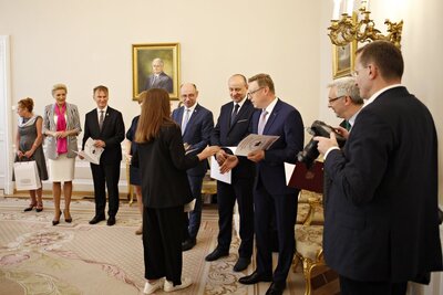 Wiceprezes IPN dr Mateusz Szpytma na gali finałowej II edycji Olimpiady Historii Polski na Ukrainie 2017/18 – 3 lipca 2018 Warszawa. Fot. Jan Dubiel (IPN)