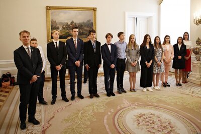 Wiceprezes IPN dr Mateusz Szpytma na gali finałowej II edycji Olimpiady Historii Polski na Ukrainie 2017/18 – 3 lipca 2018 Warszawa. Fot. Jan Dubiel (IPN)